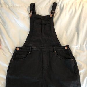 Black overall dress